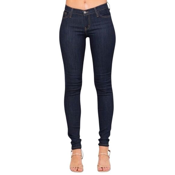 JUDY BLUE  Mid Rise Skinny Jeans Dark Wash  8376 size 7/28 7 - Picture 1 of 12